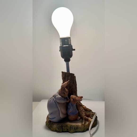 Vintage Charpente Beatrix Potter Peter Rabbit Lamp 90’s Nursery Lamp RARE - Picture 11 of 11